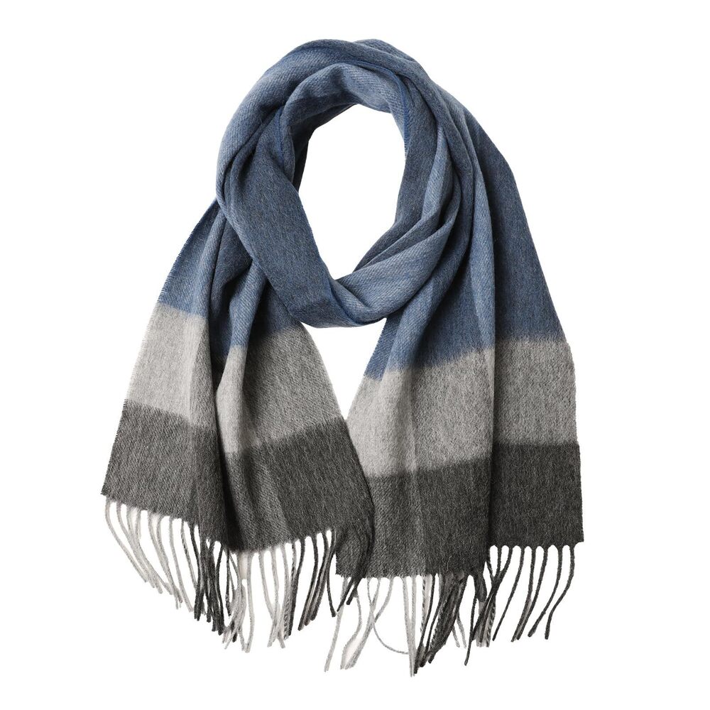 4039 100% Merino Wool Plaid Tassel Scarf and Winter Warm Long Scarves